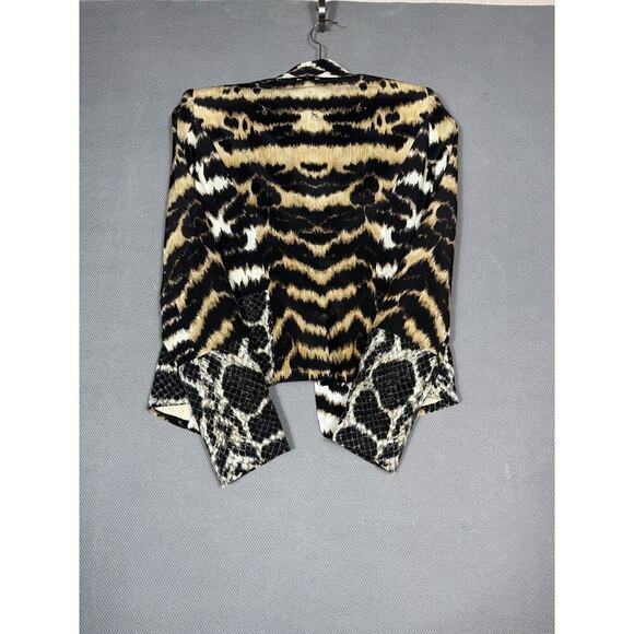NEW- NWOT Roberto Cavalli Silk Blazer Jacket 38 Animal Print Snake Tiger - Picture 8 of 8